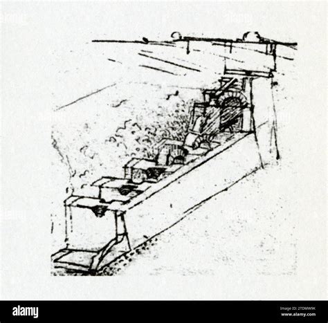 LEONARDO DA VINCI.ARCHITECTURE AND WATER.CIRCA 1488.PEN AND INK DRAWING ...