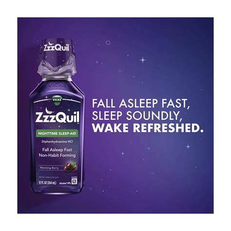 Buy ZzzQuil Nighttime Sleep Aid, Diphenhydramine HCl, Warming Berry ...