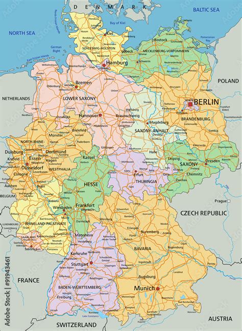 Detailed Map Germany 的图像结果