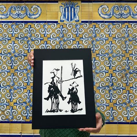 Don Quixote De La Mancha, Sancho Panza, Art Print, Hand Painted ...