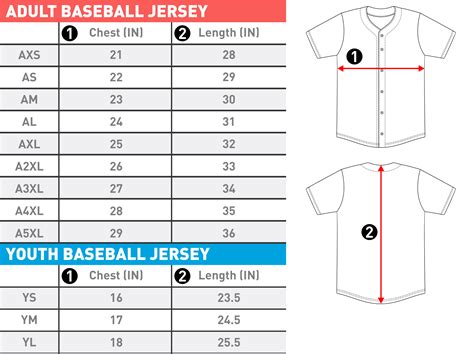 Womens Jersey Size Chart