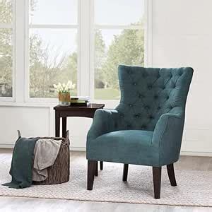 HAVEN CRAFT - Modern Button Tufted Wingback Accent Chair Fabric joot ...