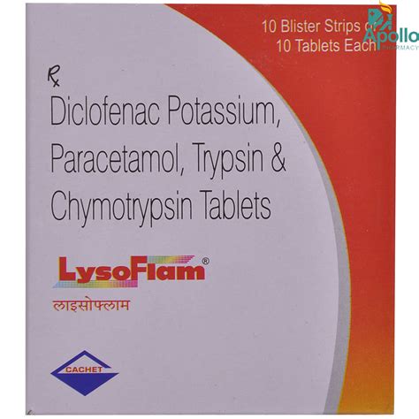 Lysoflam Tablet 10's Price, Uses, Side Effects, Composition - Apollo ...