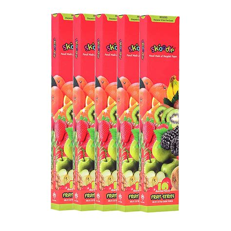 SKOODLE PAPER PENCIL FRUIT SERIES (Pack of 5 boxes) : Amazon.in: Home ...