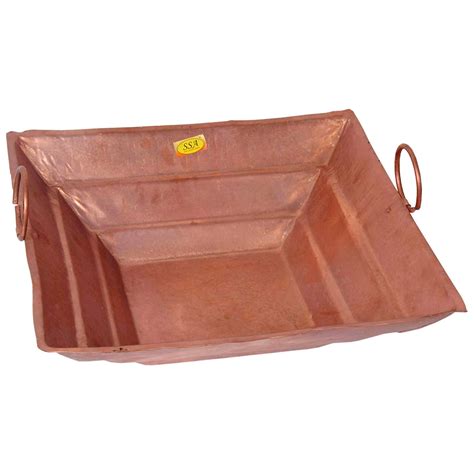 Traditional Copper Hawan Kund Heavy Weight (Brown_15.7 Inch X 15.7 Inc ...