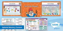 👉 Y2 Describe 3D Shapes PlanIt Maths Lesson 2