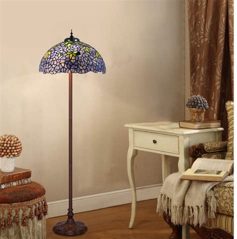 Large 17" Blue Wisteria Style Tiffany Floor Lamp – Joanne Tiffany