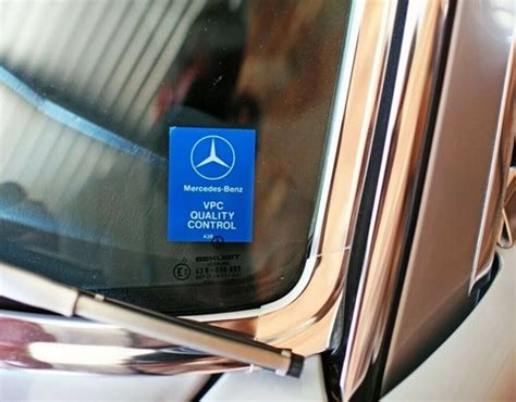 Buy Mercedes-Benz VPC Quality Control Decals - R107 W126 W114 W123 W124 ...
