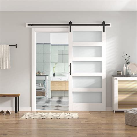 Glass White Barn Doors -Barn Door Outlet – BarnDoorOutlet