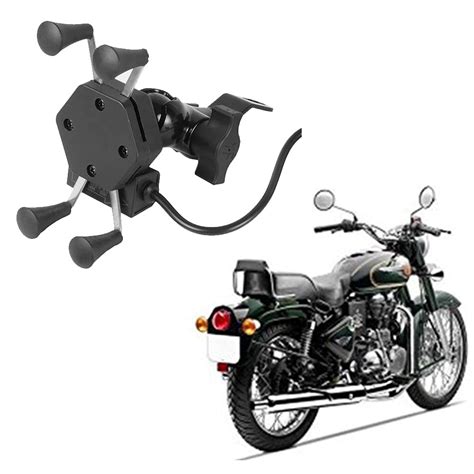 Autopearl Bike Handlebar Mobile Holder for Royal Enfield Bullet ...
