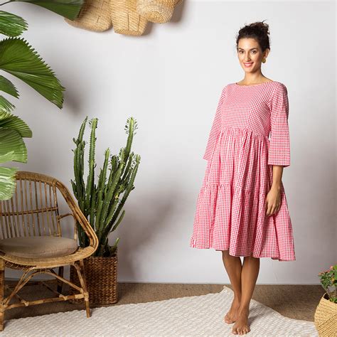 Buy Coral Maternity Dress Online | The Mommy Collective