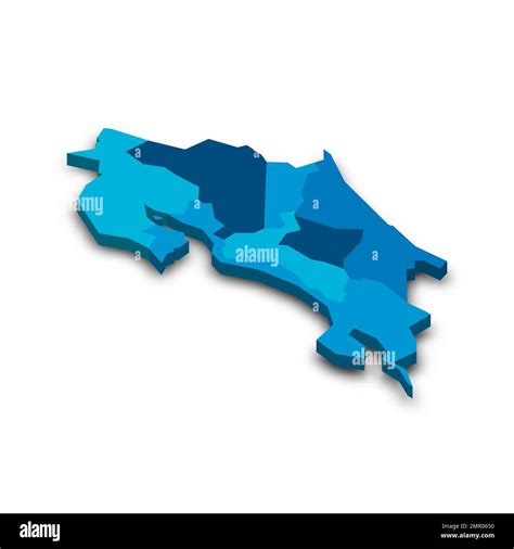 Costa Rica political map of administrative divisions Stock Vector Image ...