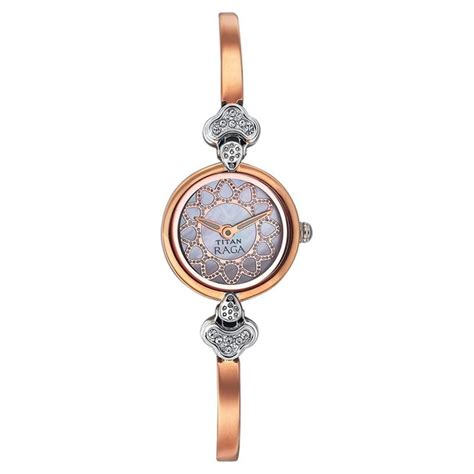 Buy Online Titan Analog Rose Gold Dial Quartz Stainless Steel Strap ...