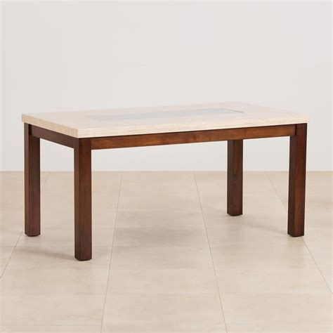 Buy (Refurbished) Harmony Sia Faux Marble Top 6-Seater Dining Table ...