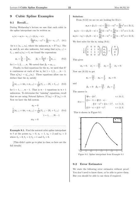 Image result for Cubic Spline Examples