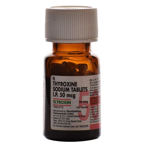 Eltroxin 50 mcg - Bottle of 100 Tablets : Amazon.in: Health & Personal Care