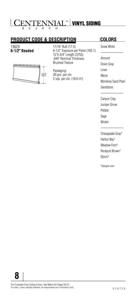 Gentek Building Products, Inc., Catalogs, Siding Product Directory | ARCAT