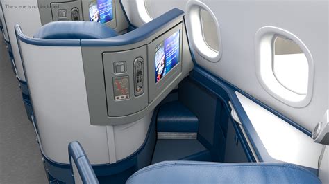 3D Airbus A330-300 Delta One Business Class Seats Side | 3D Molier ...