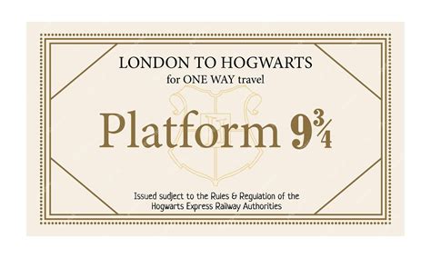Hogwarts Express Ticket Invitation