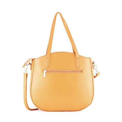 Buy Fastrack Structured Mustard Satchel Bag Online