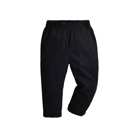 Penkiiy Kids Boys Black Dress Pants Stretch Skinny Chino Pants Flat ...