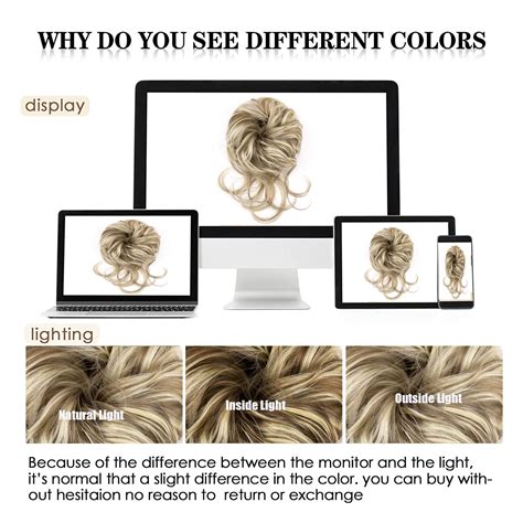 Buy Dorbess Messy Bun Hair Piece, Ash Blonde Messy Hair Bun, Fake Bun ...