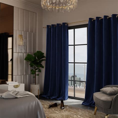 Blue Enigma - Pack of 2 Velvet Curtains – Stoa Paris