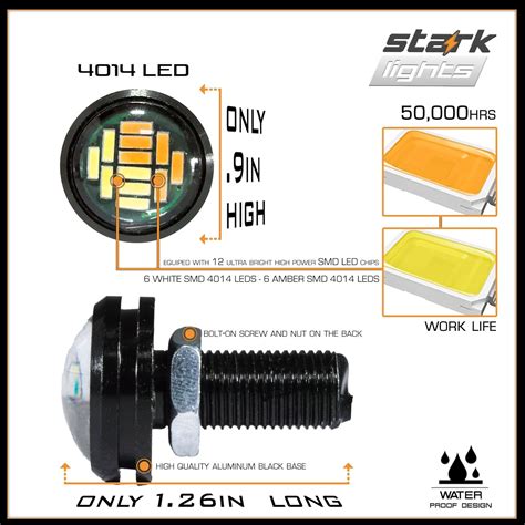 Buy Stark Industries 23mm Eagle Eye LED Bulb Switchback (White/Amber ...