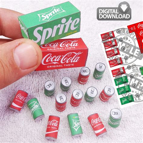 Printable Miniature Coke Cans Template | Miniature Coke Sprite Set ...