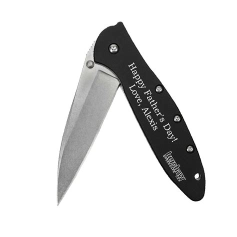Kershaw Leek 1660SWBLK engraved pocket knife – Palmetto Wood Shop