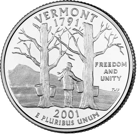 Quarter Dollar 2001 Vermont, Coin from United States - Online Coin Club