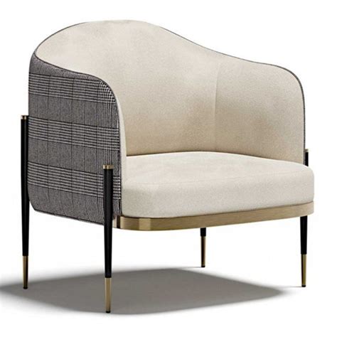 轻奢单人沙发简约北欧沙发椅后现代真皮休闲椅皮布艺设计师椅子