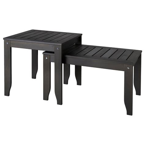 ÖRSKÄR nest of tables, set of 2 in/outdoor dark grey - IKEA