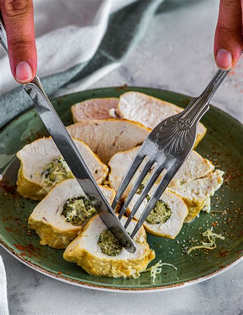 Cheesy Broccoli Stuffed Chicken Breasts - CheekyKitchen
