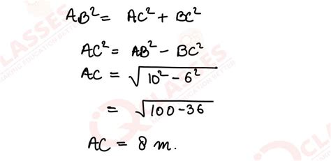 class9 ICSE Maths ML AGGARWAL Chapter Pythagoras Theorem