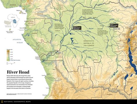 Congo River Map Africa