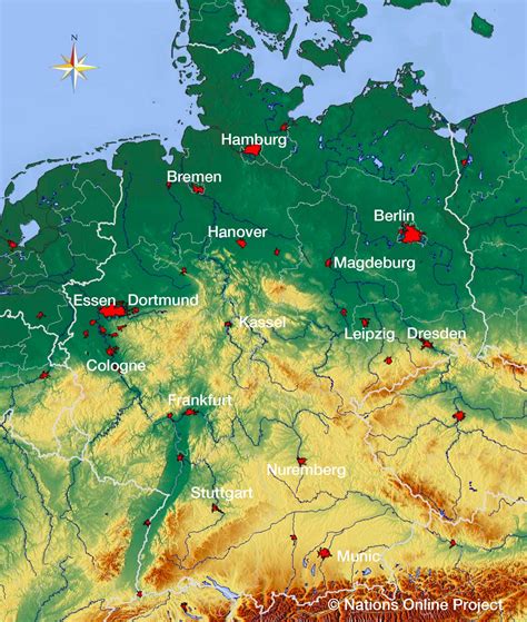 Political Map of Germany - Nations Online Project