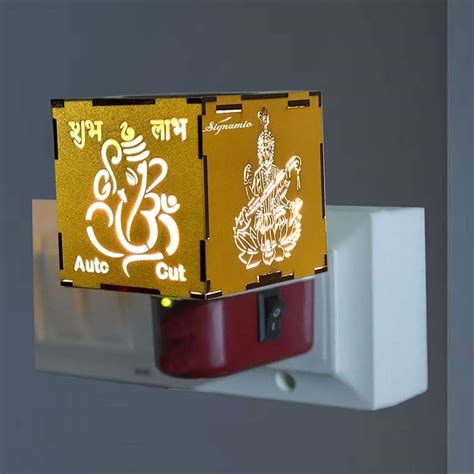 Buy SIGNAMIO® Auto Cut Wooden Ganesha Laxmi Saraswati Camphor Kapoor ...