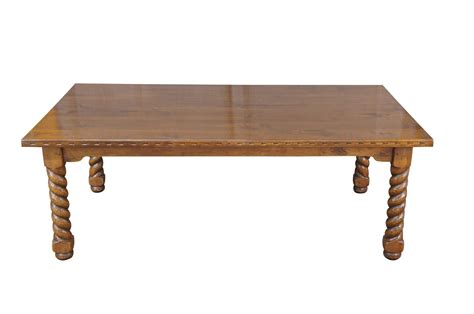 Vintage Southwest Spanish Craftsmen Barley Twist Mahogany Draw Leaf ...