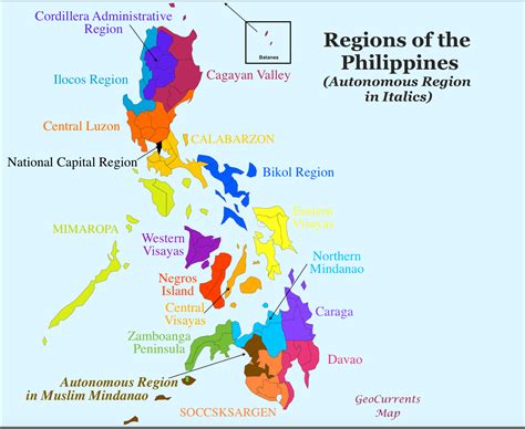 Philippine Map With Regions