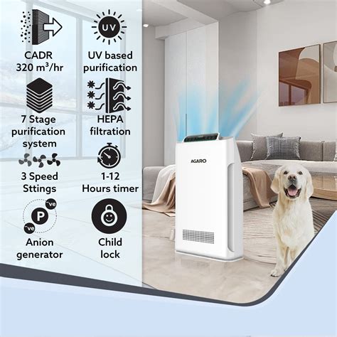 AGARO Imperial Air Purifier for Home, White | Shop From AGARO