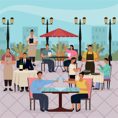 Free Clipart Restaurant Scene
