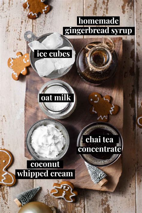 Gingerbread Oatmilk Chai Tea Latte - Starbucks Inspired