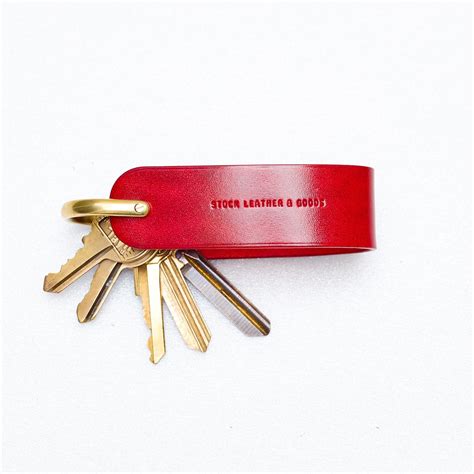 COMPACT RING KEY CASE rugato red | STOCK LEATHER & GOODS