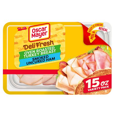 Oscar Mayer Deli Fresh Oven Roasted Turkey Breast & Smoked Uncured ...