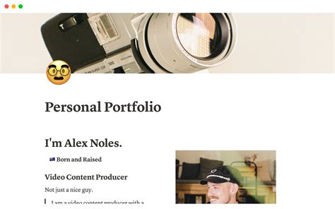 Personal Portfolio | Notion Template