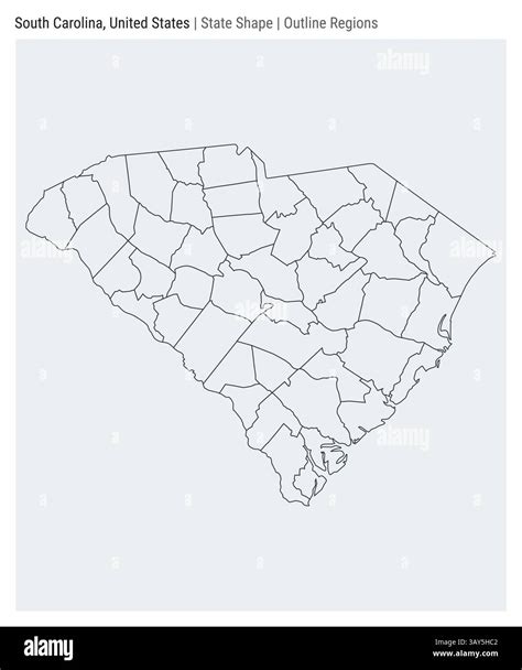 South Carolina, United States. Simple vector map. State shape. Outline ...