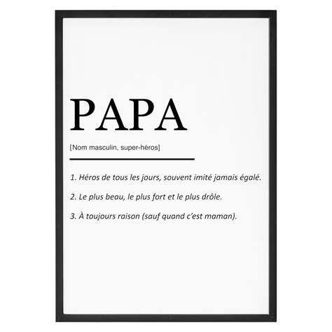 Affiche "Papa définition" - La French Touch | Citations fête des pères ...