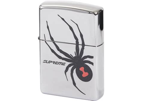 SUPREME SPYDER ZIPPO SILVER