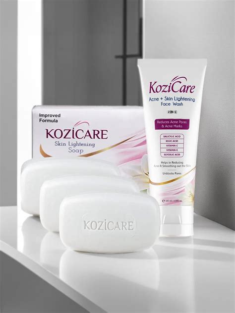 Buy Combo: 3 Skin Whitening Soap Bars & 1 Kojic Acid Face Wash – Kozicare